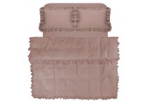 Постельное белье Washed Cotton Lotus Home - Kansas Fly Pudra (Турция), евро
